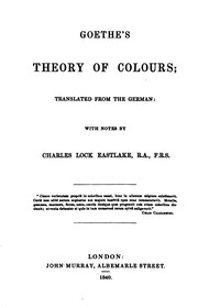 Cover of Goethe's Theory of Colours