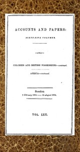 Cover of Correspondence and Report from His Majesty's Consul at Boma Respecting the Administration of the Independent State of the Congo [and Further Correspondence]