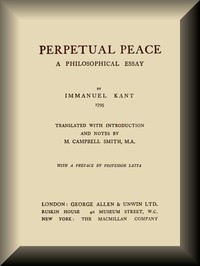 Cover of Perpetual Peace: A Philosophical Essay