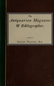 Cover of The Antiquarian Magazine & Bibliographer; Vol. 4, July-Dec 1884