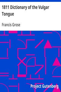 Cover of 1811 Dictionary of the Vulgar Tongue