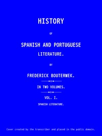 Cover of History of Spanish and Portuguese Literature (Vol 1 of 2)