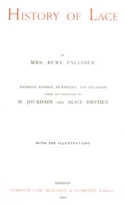 Cover of History of Lace