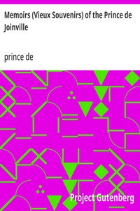 Cover of Memoirs (Vieux Souvenirs) of the Prince de Joinville