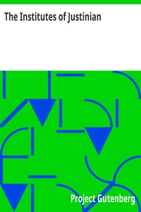 Cover of The Institutes of Justinian