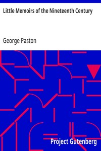 Cover of Little Memoirs of the Nineteenth Century