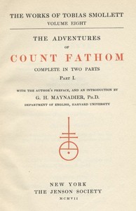 Cover of The Adventures of Ferdinand Count Fathom — Complete