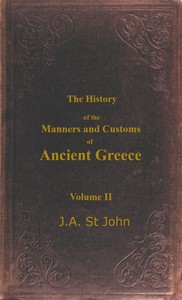 Cover of The History of the Manners and Customs of Ancient Greece, Volume 2 (of 3)