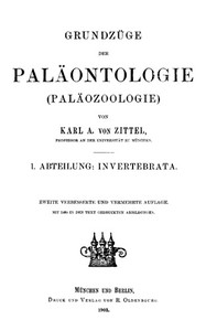 Cover of Grundzüge der Paläontologie (Paläozoologie). 1. Abteilung: Invertebrata.