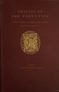Cover of Origins of the 'Forty-five : $b and other papers relating to that rising