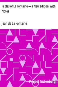 Cover of Fables of La Fontaine — a New Edition, with Notes