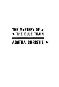 Cover of The mystery of the Blue Train