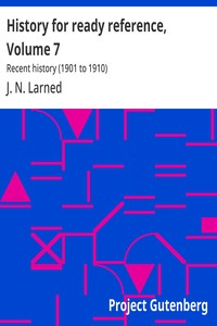 Cover of History for ready reference, Volume 7 : $b Recent history (1901 to 1910)