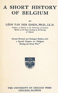 Cover of A short history of Belgium