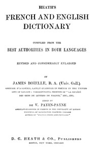 Cover of Heath's French and English dictionary