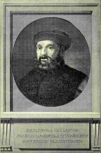 Cover of The first voyage round the world, by Magellan : $b translated from the accounts of Pigafetta, and other contemporary writers