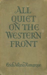 Cover of All quiet on the Western Front