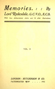Cover of Memories (volume 2 of 2)