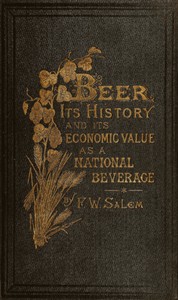 Cover of Beer, its history and its economic value as a national beverage