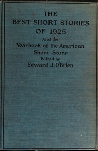 Cover of The best short stories of 1925, and the yearbook of the American short story