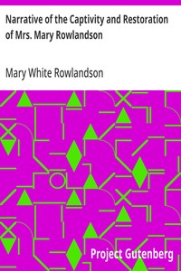Cover of Narrative of the Captivity and Restoration of Mrs. Mary Rowlandson