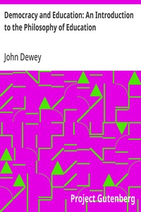 Cover of Democracy and Education: An Introduction to the Philosophy of Education
