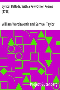 Cover of Lyrical Ballads, With a Few Other Poems (1798)