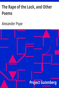 Cover of The Rape of the Lock, and Other Poems