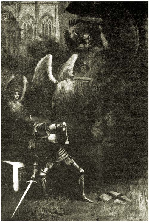 Galahad ... quickly lifted up the stone, and forthwith came out a foul smoke.