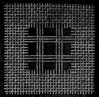 FIG. 97. CUTTING OUT THREADS, IN THE MIDDLE OF THE STUFF.