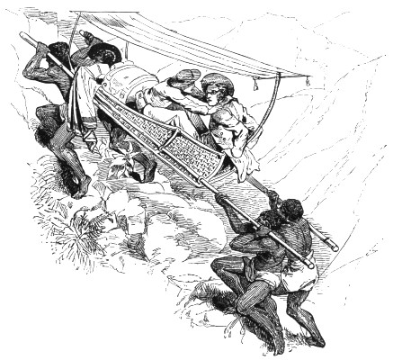 PALANQUIN TRAVELING BECOMES UNCOMFORTABLE.