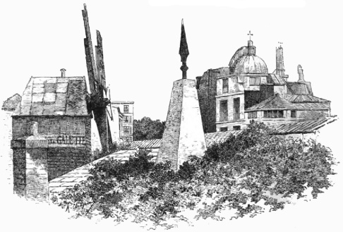 THE MUFFIN MILL.——THE OBELISK OF THE PARIS MERIDIAN.——THE OBSERVATORY.  MONTMARTRE.