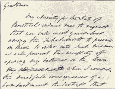 FROM MONTGOMERY’S LETTER TO MONTREAL, NOVEMBER 12, 1775